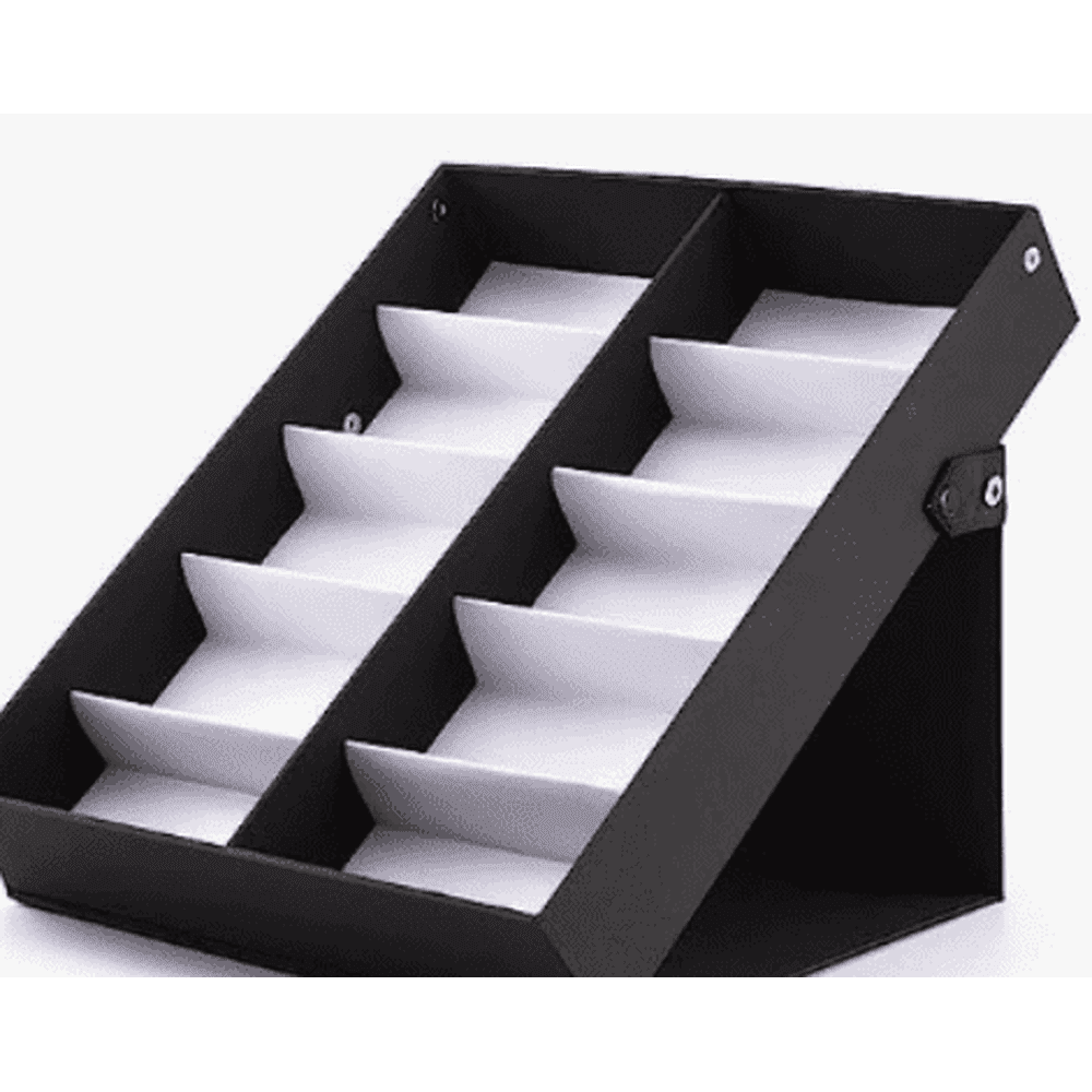 Eyewear Display Tray, Angled Sunglasses Storage Organizer Stand, 2-Column product photo
