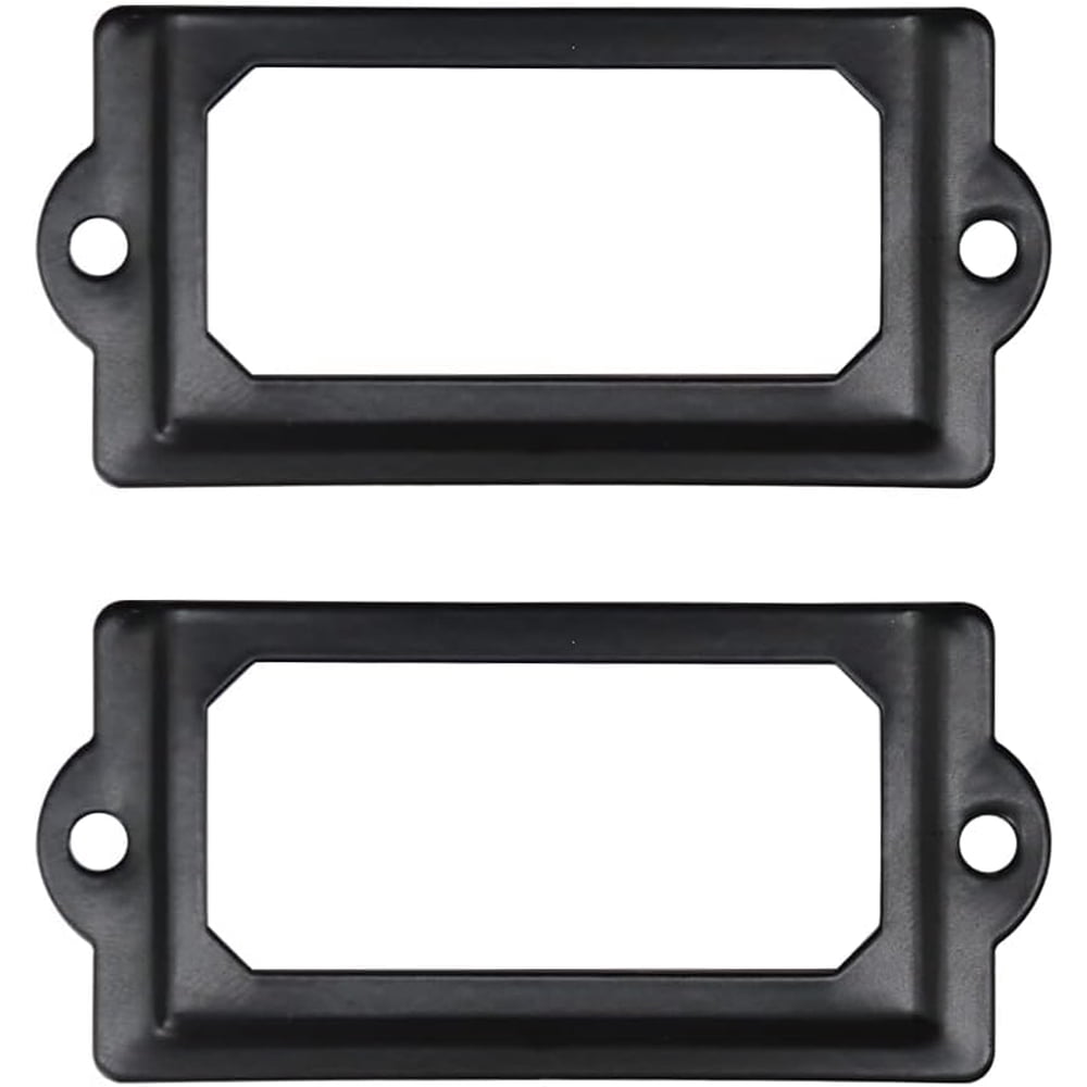 Clip-On Label Holders Metal Frame, 24-Pack Black Basket Bin Card Tag Frames for Closet and Pantry  product photo