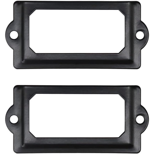 Clip-On Label Holders Metal Frame, 24-Pack Black Basket Bin Card Tag Frames for Closet and Pantry  product photo