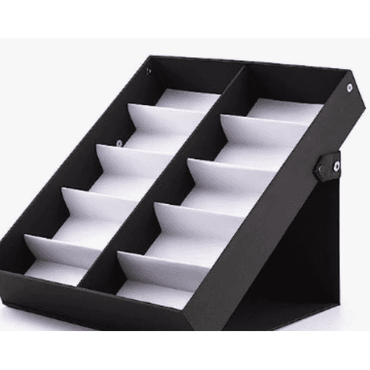 Eyewear Display Tray, Angled Sunglasses Storage Organizer Stand, 2-Column  product photo