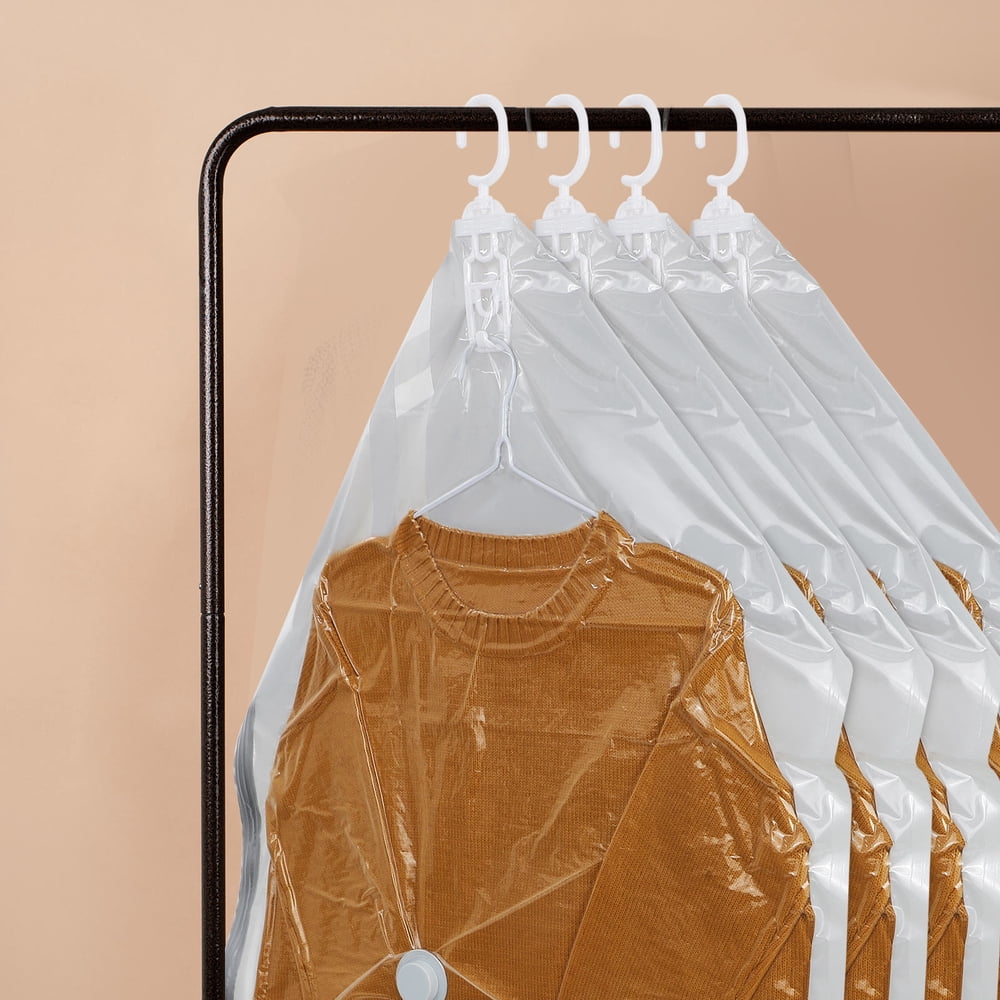 Hanging Storage Bags, 4-Pack Clear Zippered Seasonal Clothes Closet Covers, Clear  product photo