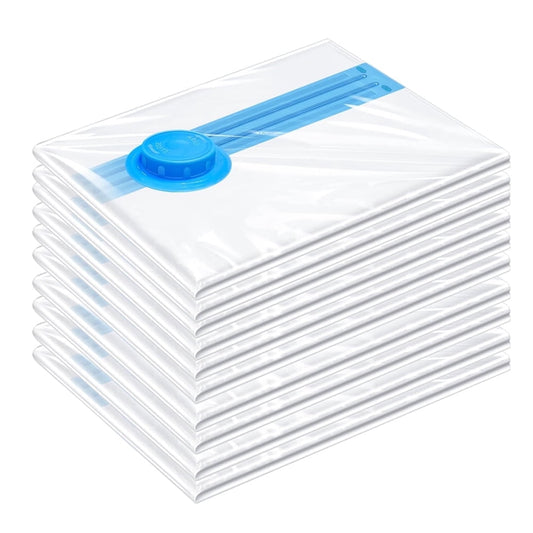 Vacuum Storage Bags, 8-Pack Jumbo Space-Saver Compression with Valve, Clear  product photo