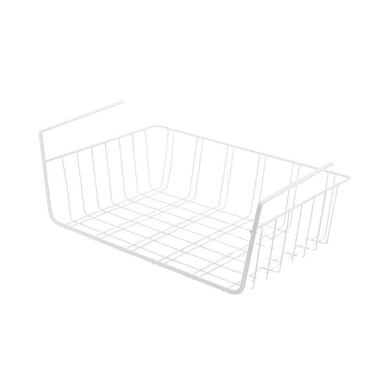 Under Shelf Wire Baskets, 4-Pack Slide-Under Hanging Storage Organizer, White  product photo